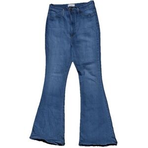 Vibrant MIU Jeans Size 15 (31W) Blue Bell Bottom Bootcut Stretch